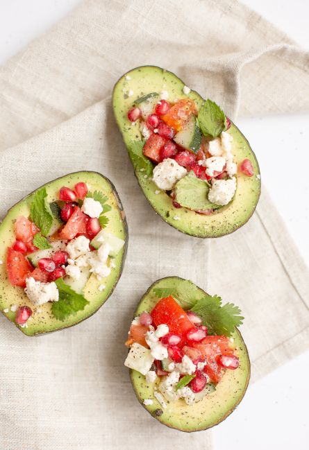 Tomato Salad-Stuffed Avocados